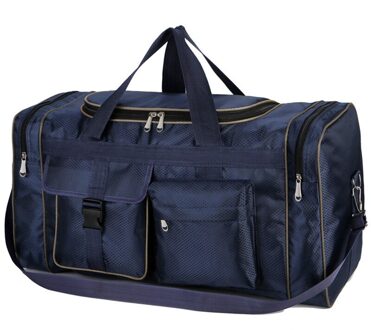 Nylon Bagage Gym Tassen Outdoor Tas Grote Reizen Tas Voor Vrouwen Mannen Reizen Duffle Sac De Sport Handtassen Gymtas Schouder XA20WD diep blauw