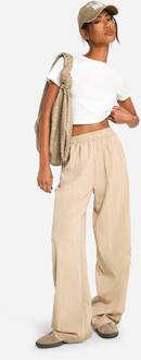 Nylon Broek Met Wijde Pijpen, Stone - 44