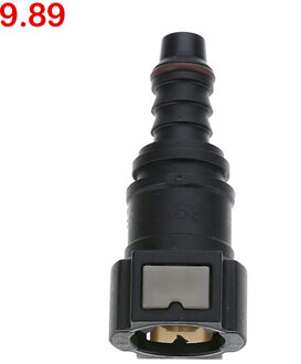 Nylon Fuel Line Rubber Slang Koppeling 7.89/9.89/11.8 Auto Brandstofslang Koppeling Quick Release sluit Connector TXTB1 zwart 9.89rechtdoor