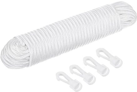 Nylon Gevlochten Touw Tillen Touw Voor Vlaggenmast Outdoor Vlaggenmast Accessoires 150Cm Vlag Pole Touw Met 4 Gespen