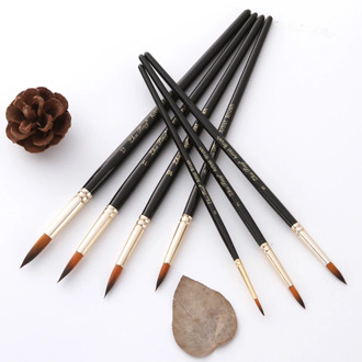 Nylon Hair Oil Paint Brush Set Liner Round Filbert Angel Flat Acrylic Learning DIY Watercolor Pen Art Painting Supplies