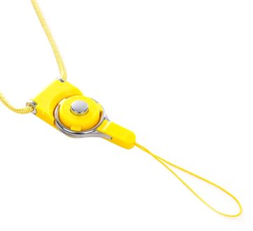 Nylon Hand Pols Telefoon Lanyard Strap Voor Camera Usb Flash Drives Key Id Badge Sleutelhanger Naam Tag Mobiele Telefoons Houder geel