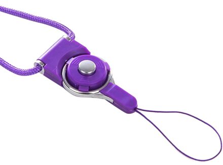 Nylon Hand Pols Telefoon Lanyard Strap Voor Camera Usb Flash Drives Key Id Badge Sleutelhanger Naam Tag Mobiele Telefoons Houder paars