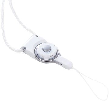 Nylon Hand Pols Telefoon Lanyard Strap Voor Camera Usb Flash Drives Key Id Badge Sleutelhanger Naam Tag Mobiele Telefoons Houder wit