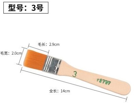 Nylon Kwast Verschillende Grootte Houten Handvat Aquarel Borstels Voor Acryl Olieverf Kunst School Supplies 3