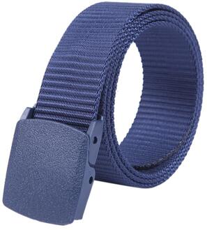 Nylon Mannen Riem Casual Paar Canvas Riem Mannen Outdoor Riem 5 Kleuren Blauw