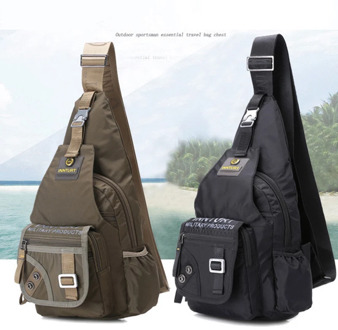 Nylon Men Crossbody Chest Bags Single Rucksack Knapsack Fashion Motorcycle Riding High Quality One Shoulder Daypack Backpack