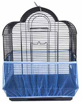 Nylon Mesh Vogelkooi Cover Shellthrush Blok Stof Huishoudelijke Medium Accessoires Ventileren Elastic band wit