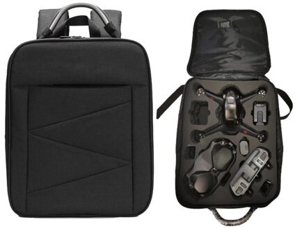 Nylon Opslag Draagtas Case Schouder Rugzak Voor Dji Fpv Combo Batterij Afstandsbediening Bril Drone zwart