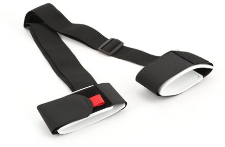 Nylon Skiën Zakken Verstelbare Skiën Pole Schouder Hand Carrier Lash Handvat Bandjes Porter Haak Lus Beschermen Voor Ski Snowboard zwart