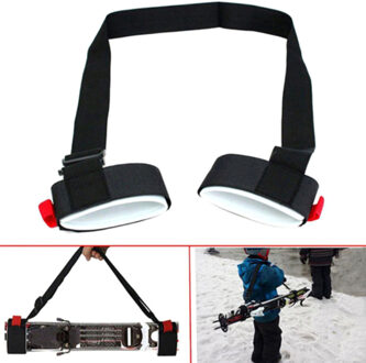 Nylon Skiën Zakken Verstelbare Skiën Pole Schouder Hand Carrier Lash Handvat Bandjes Porter Haak Lus Beschermen Voor Ski Snowboard