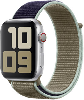 Nylon sport loop band - khaki - Geschikt voor Apple Watch  - 42mm en 44mm - iwatch - Horlogeband Armband Polsband