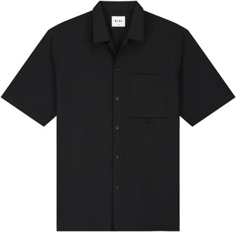 Nylon ss blouses Zwart - XL