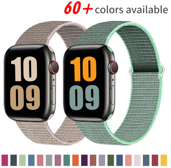 Nylon Strap for Apple watch Band 38mm 42mm Sport loop belt wristband bracelet for iWatch band series 6 5 4 3 2 SE 40mm 44mm