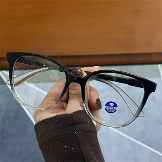 Nywooh Transparante Computer Brilmonturen Vrouwen Mannen Blauw Licht Blokkeren Brillen Zwart Bijziendheid Frame zwart doorzichtig