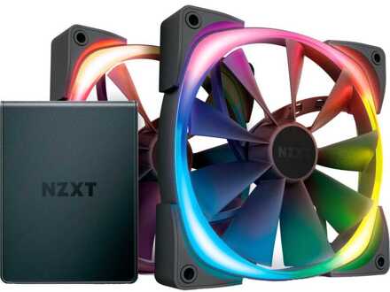 NZXT Aer RGB 2 Twin  Controller - 140mm - 2 pack - Zwart