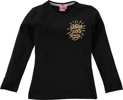 O'Chill Meisjes shirt - Kendra - Zwart - Maat 116/122