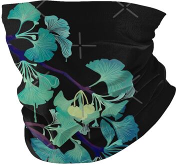 O Ginkgo (Op Zwart) Retro Sjaals Bandana