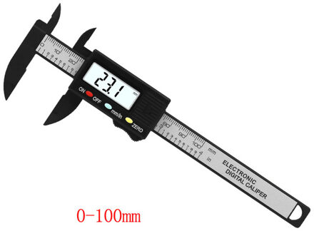 O.M.Y 1pcs Meten 0-150mm 6 Inch Plastic LCD Elektronische Digitale Koolstofvezel Schuifmaat Regel gauge Micrometer 0-100MM
