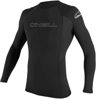 O'Neill Basic Skins L/S Rashguard Surfshirt - Maat S  - Mannen - zwart - wit
