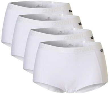 O'Neill Dames boxershorts 4-pack - maat M Wit