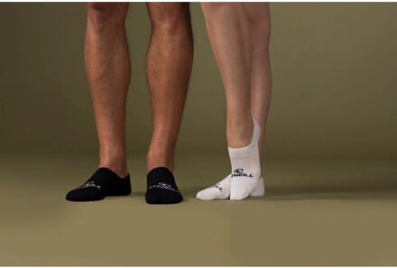O'Neill Footies sokken heren / dames no show 710003 wit 3-pack Veelkleurig - 39-42