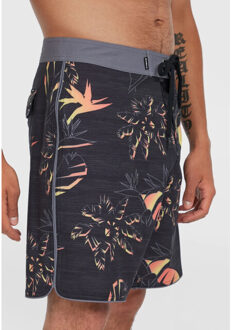 O'Neill Heren boardshort lang zwemshort hyperfreak mysto scallop 19" zwart palm print Veelkleurig - 33