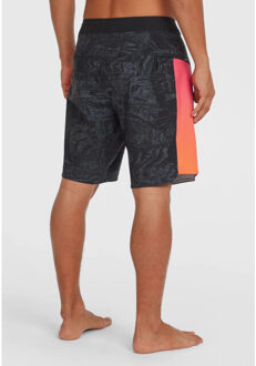 O'Neill Heren boardshort lang zwemshort hyperfreak tech panel 19'' zwart/roze/oranje Veelkleurig - 32