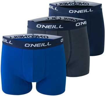 O'Neill Heren boxershorts trunks 900003 effen blauw 3-pack Print / Multi - XL