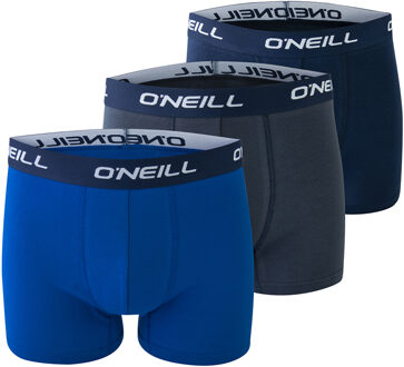 O'Neill Heren boxershorts trunks 900003 effen blauw 3-pack Print / Multi - XXL