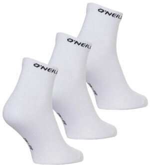 O'Neill Heren / dames enkelsokken quarter sokken 9-pack wit/zwart - 43-46