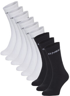 O'Neill Heren / dames sportsokken 9-pack wit/zwart - maat 43-46