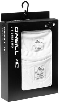 O'Neill Heren ondershirt katoen t-shirt ronde hals 2-pack - maat XXL Wit