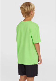 O'Neill Jongens zwemshort cali stripe 14" groen/zwart tekst Veelkleurig - 152