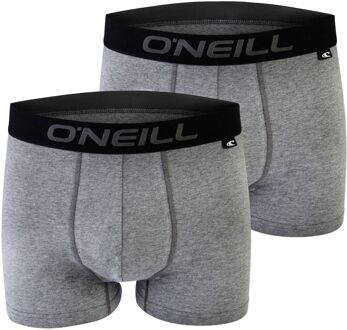 O'Neill Plain Boxershorts Heren (2-pack) grijs - zwart - L