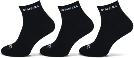O'Neill Sneakersokken unisex quarter 3-pack Zwart - 43-46