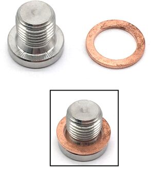 O2 Sensor Bung Stekkers Rvs M12 X 1.25Mm Zuurstof Wideband Sensor Bung Plug Met Wasmachine, Universal Fit