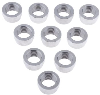 O2 Zuurstof Sensor 10 Stks/set Weld Op Stapte Moer Bung Extension Kits M18x1.5