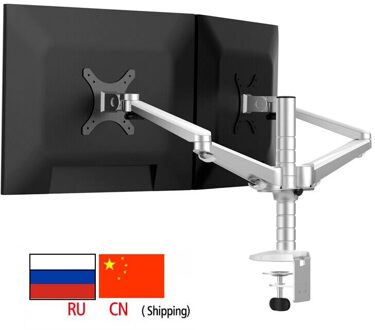 OA-4S Aluminium Desktop Dubbele Arm Dual Monitor Houder Full Motion Led Screen Mount Arm Rotary Base Stand