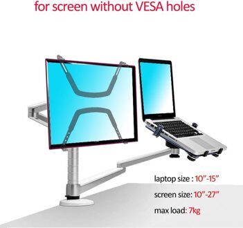 OA-7X Multimedia Desktop Dual Arm 27Inch Lcd Monior Houder + Laptop Houder Stand Tafel Full Motion Dual Monitor Mount arm Stand OA-7X-FP