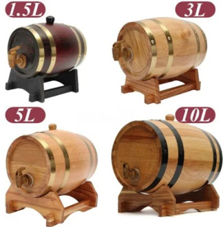 Oak Pine Wine Barrel Storage Special Barrel 1.5L/3L/5L/10L Storage Bucket Beer Casks More Mellow And Flavorful Quick Delivery