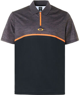 Oakley Colour Block Camouflage Zwart Zip Up Heren Poloshirt 434216 02E