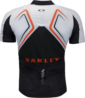 Oakley Jawbreaker Road Jersey Wielrenners Zip Up T-shirt Wit - Heren