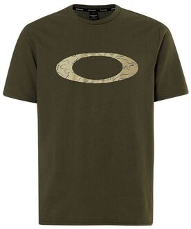 Oakley Korte Mouw Crew Neck Groen Heren Ellipse Line Camo T-Shirt 457359 86V
