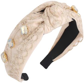 Oaoleer High-End Luxe Haaraccessoires Vrouwen Mesh Kant Holle Diamanten Geknoopt Hoofdband Meisjes Haarband Hoofddeksels 2