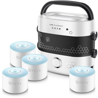 Oape 220V 1.5L Keramische Elektrische Lunchbox Isolatie Kan Worden Aangesloten Verwarming Kantoormedewerker Student Soep Stoomboot Fornuis