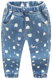 Oashth Kinderkleding En Najaar Jongens Volledige Print Beer Jeans Kinderen Cartoon Broek 5T