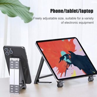 OATSBASF Foldable Laptop Stand Phone Holder Macbook Notebook Stand Desk Accessories Adjustable Size Ergonomic Design Compatible for Most Laptops and Phones