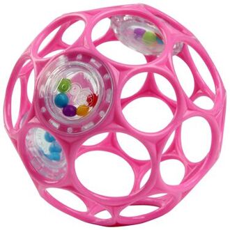 Oball Rammelaar Bal 10 cm - Roze Multikleur