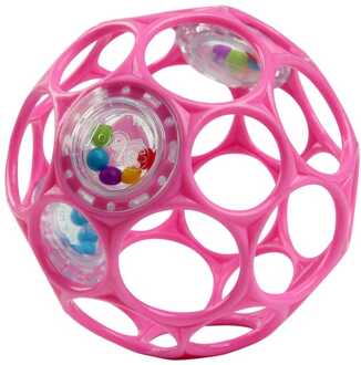 Oball Rammelaar Bal 10 cm - Roze Multikleur